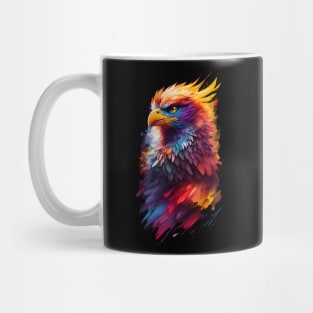 Mythical legendary Phoenix fire bird lots of color lots of red and details gift for fantasy animal lovers Mug